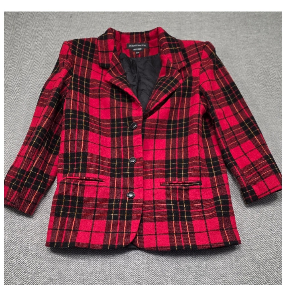 Vintage Donnybrook Red Black‎ Plaid Blazer Jacket 11/12 Ukraine 90s Grunge Punk